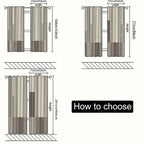 Zenora Contemporary Gray & White Vertical Stripe Curtain Set