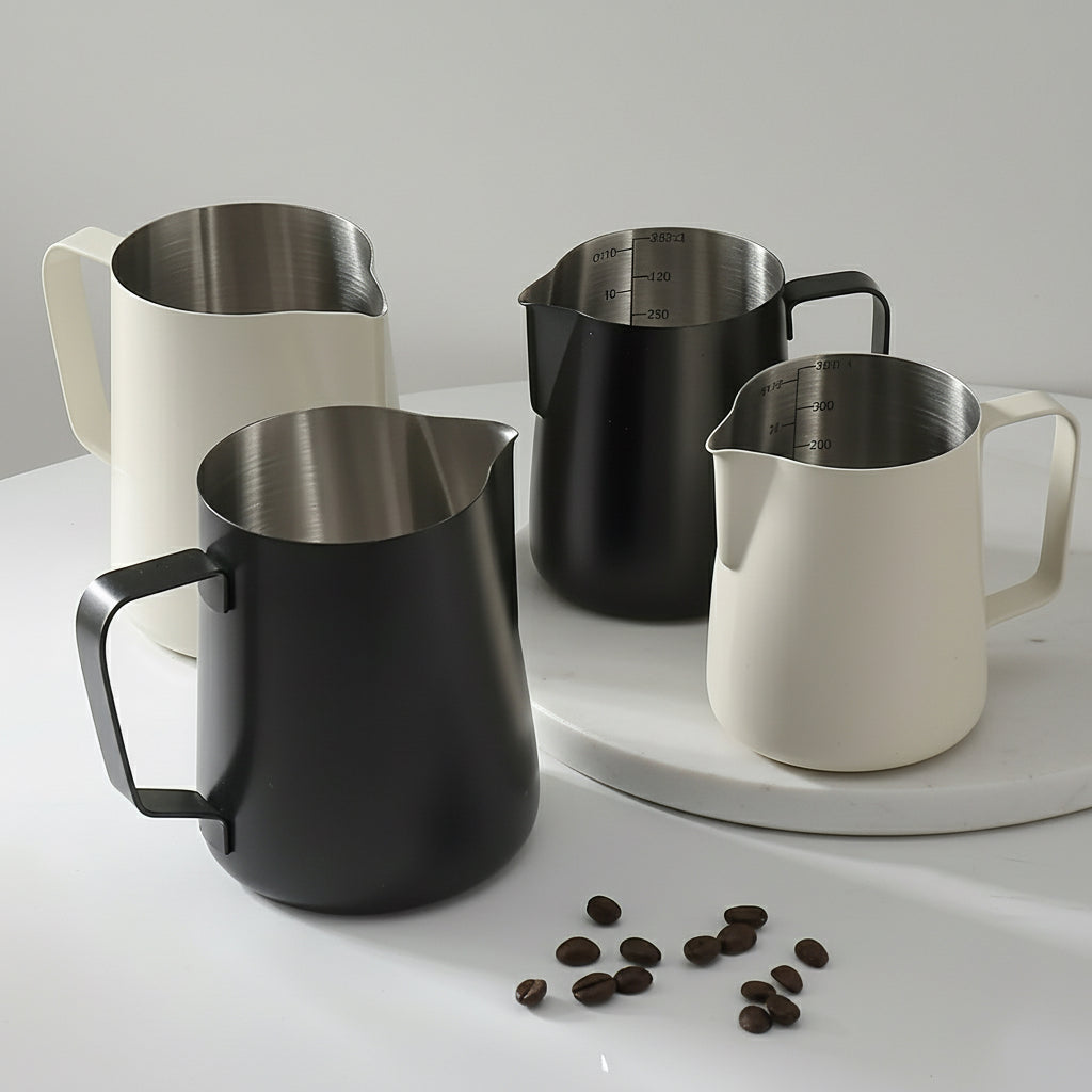 Zenora Stainless Steel Milk Frothing Pitcher Set
