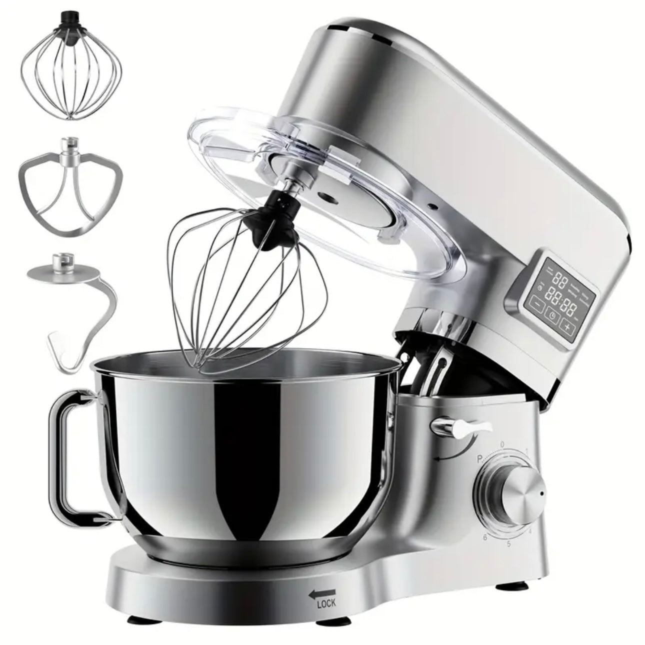 Zenora 1400W Smart Stand Mixer – 6.2L Stainless Steel Bowl