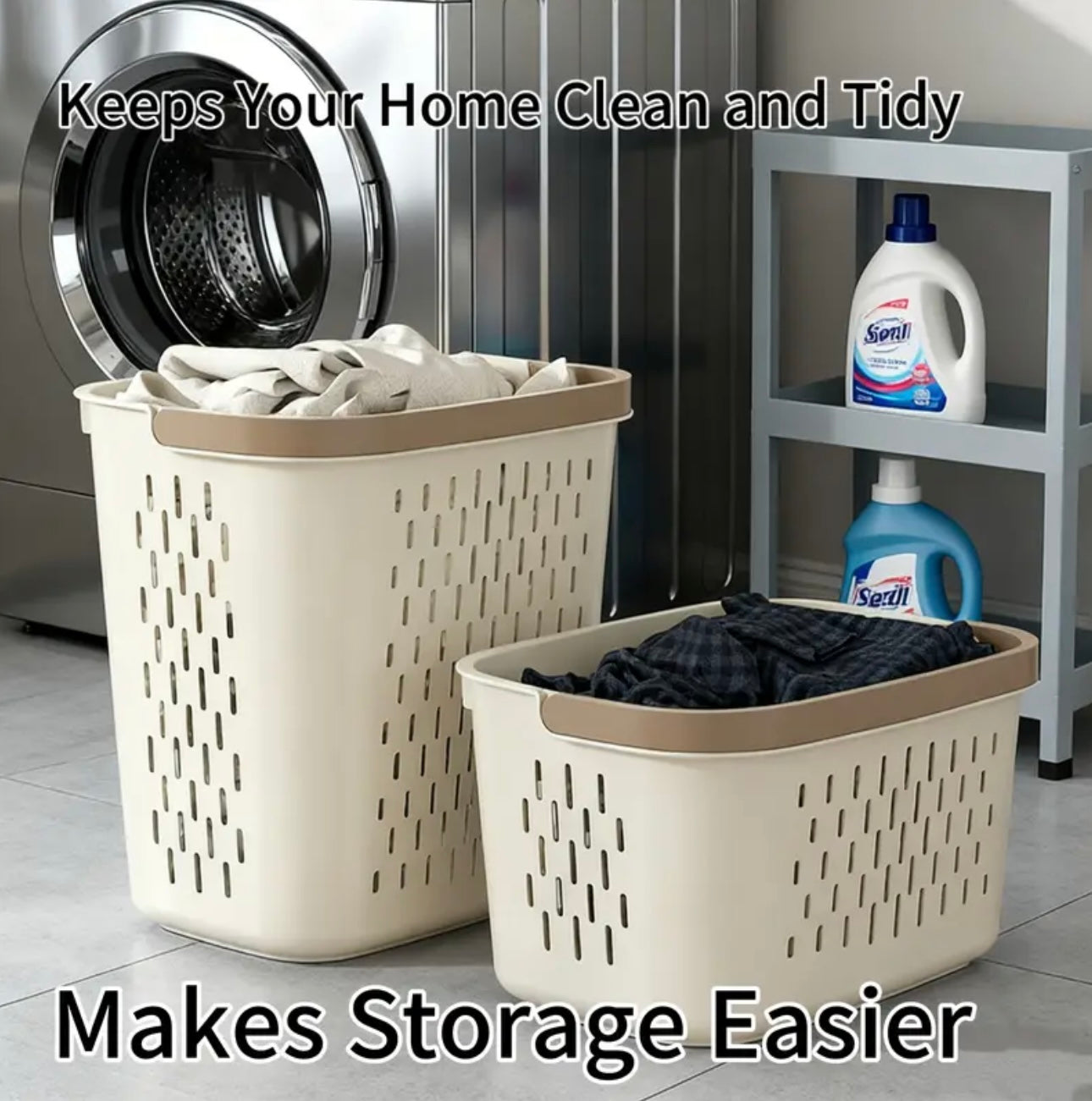 Zenora 2-Piece Large Laundry Hamper Set