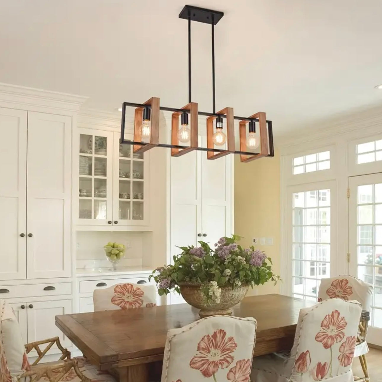 Zenora Adjustable Matte Black Kitchen Island Pendant Light