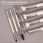Zenora MAANGE 7pcs Makeup Brush & 12pcs Puff Set with Felt Bag