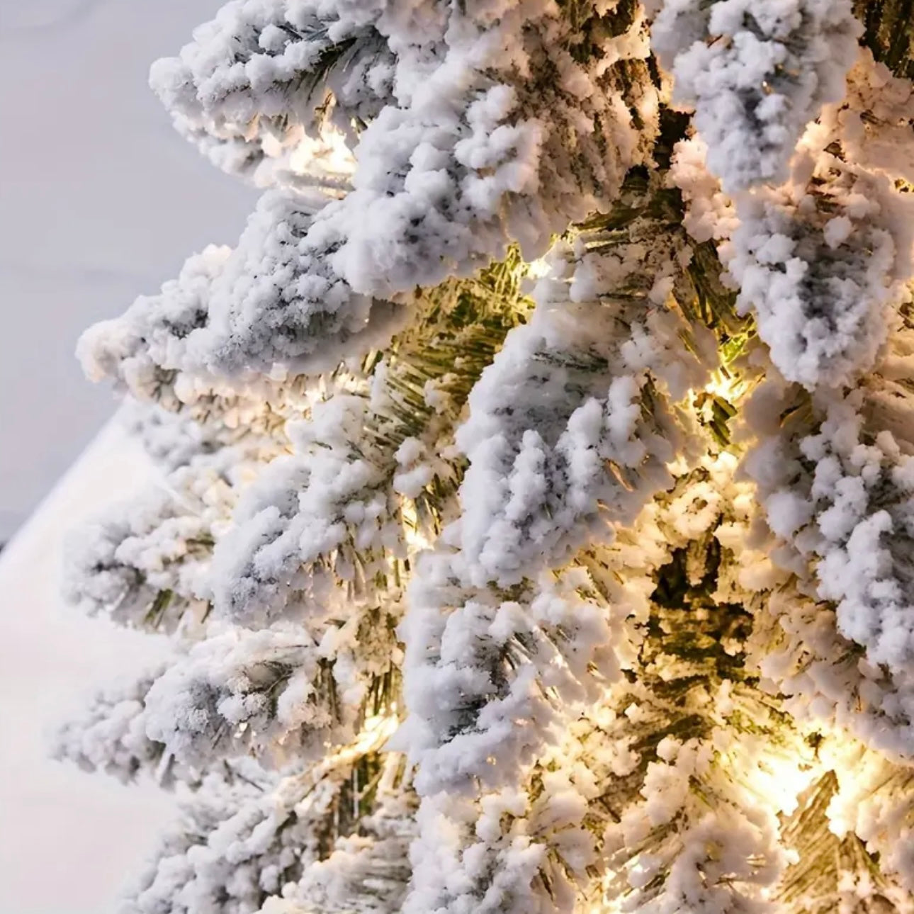 Zenora Full-Lit Artificial Snow-Covered Christmas Tree