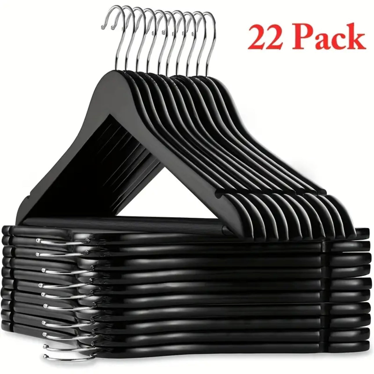 Zenora 22-Pack Premium Wood Suit Hangers