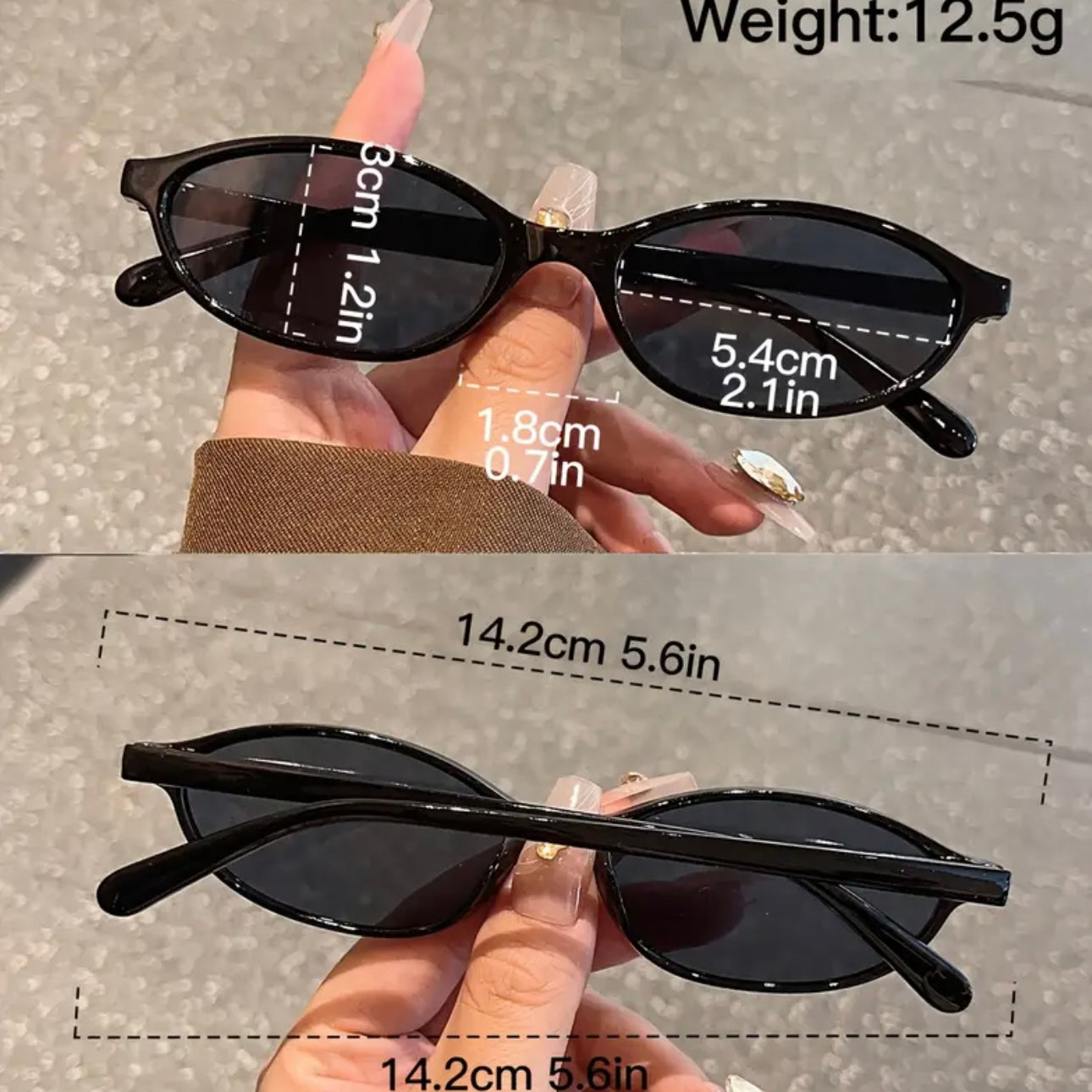 6pcs Women’s Geometric Vintage Fashion Glasses Set