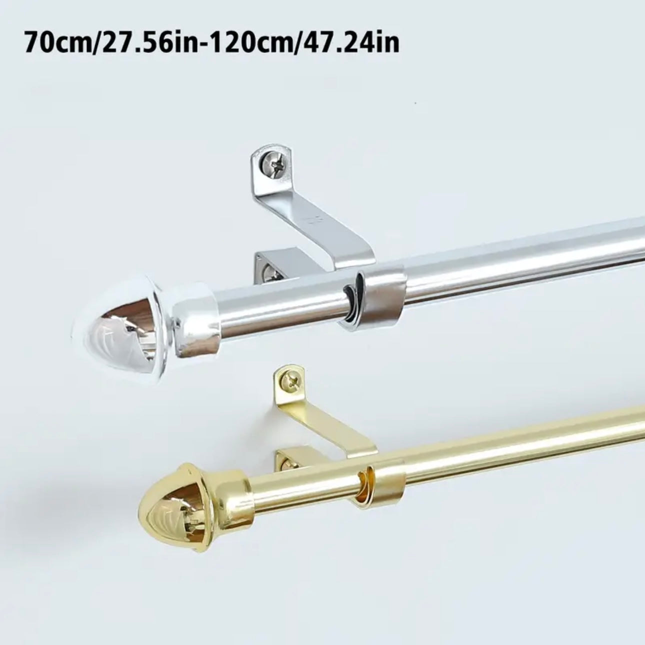 Zenora Adjustable Metal Curtain Rod with Perforated Track