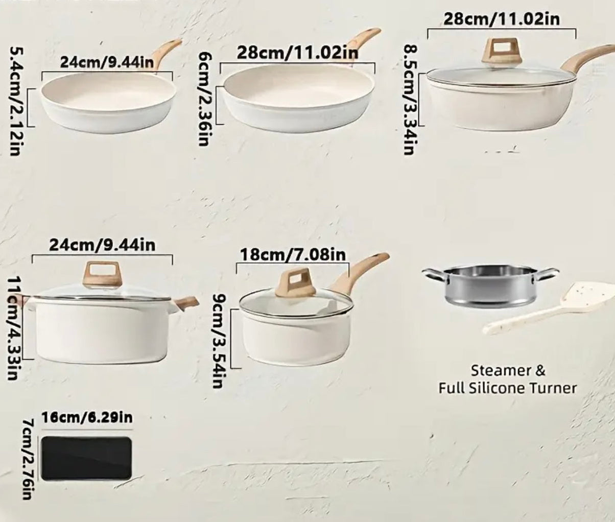 Zenora Kemo AllureStone Non-Stick Cookware Set (14pcs)