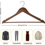 Zenora 22-Pack Premium Wood Suit Hangers