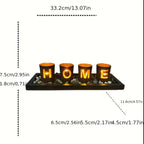 Zenora Wooden & Glass Letter Candle Holder