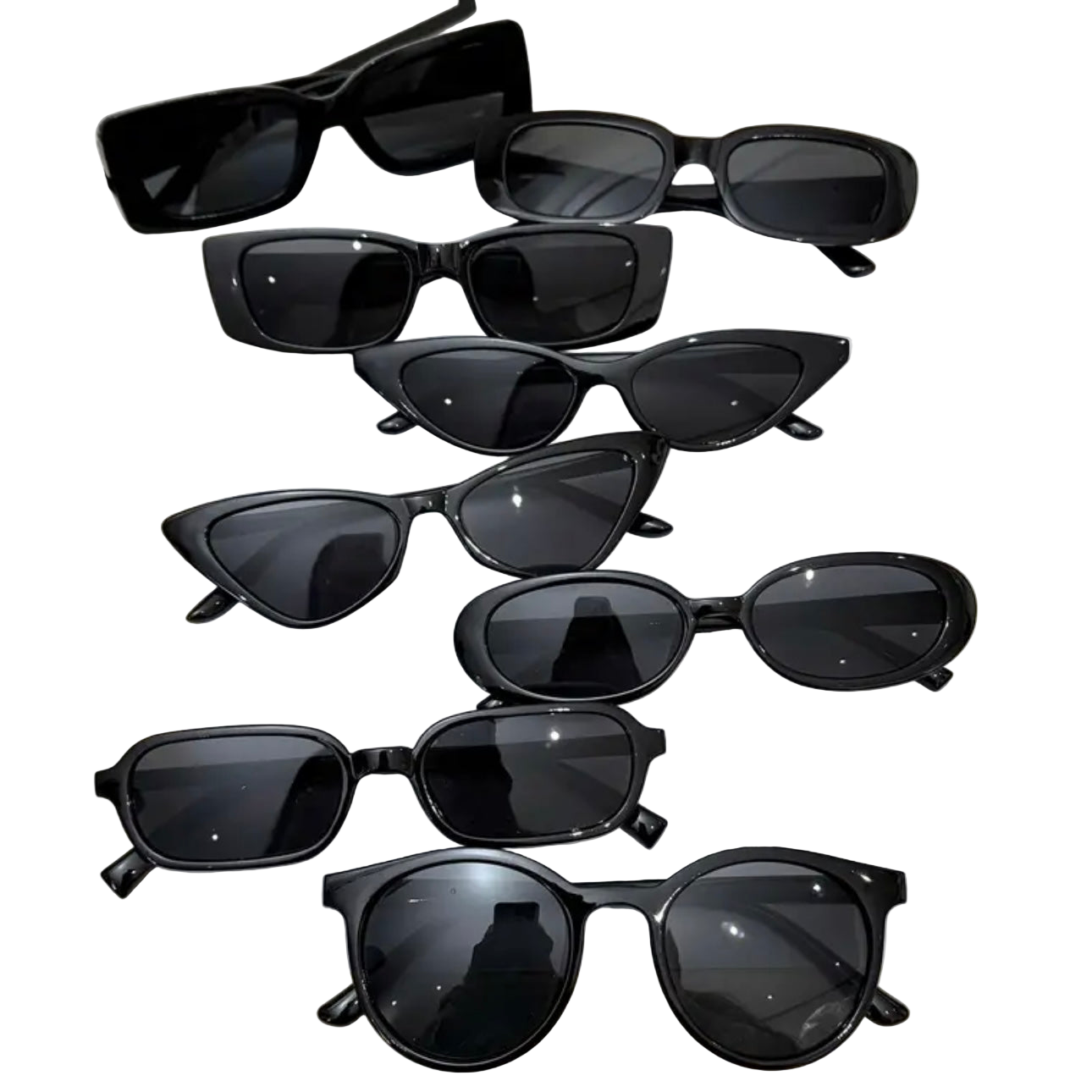 6pcs Women’s Geometric Vintage Fashion Glasses Set