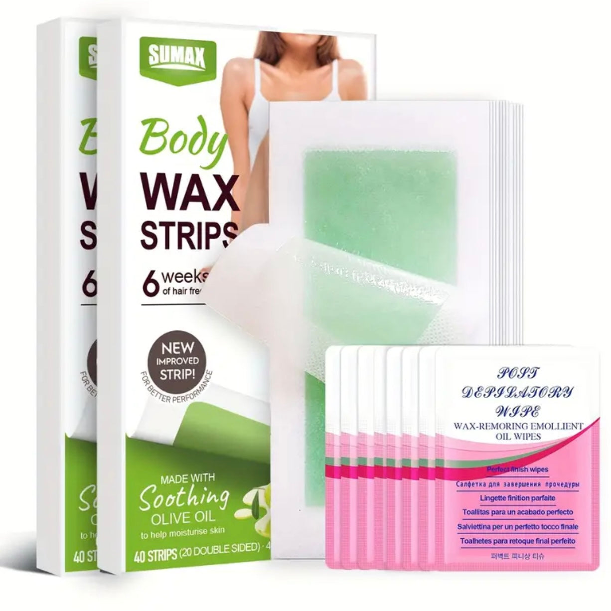 Zenora Olive Oil Wax Strip Hair Removal Set