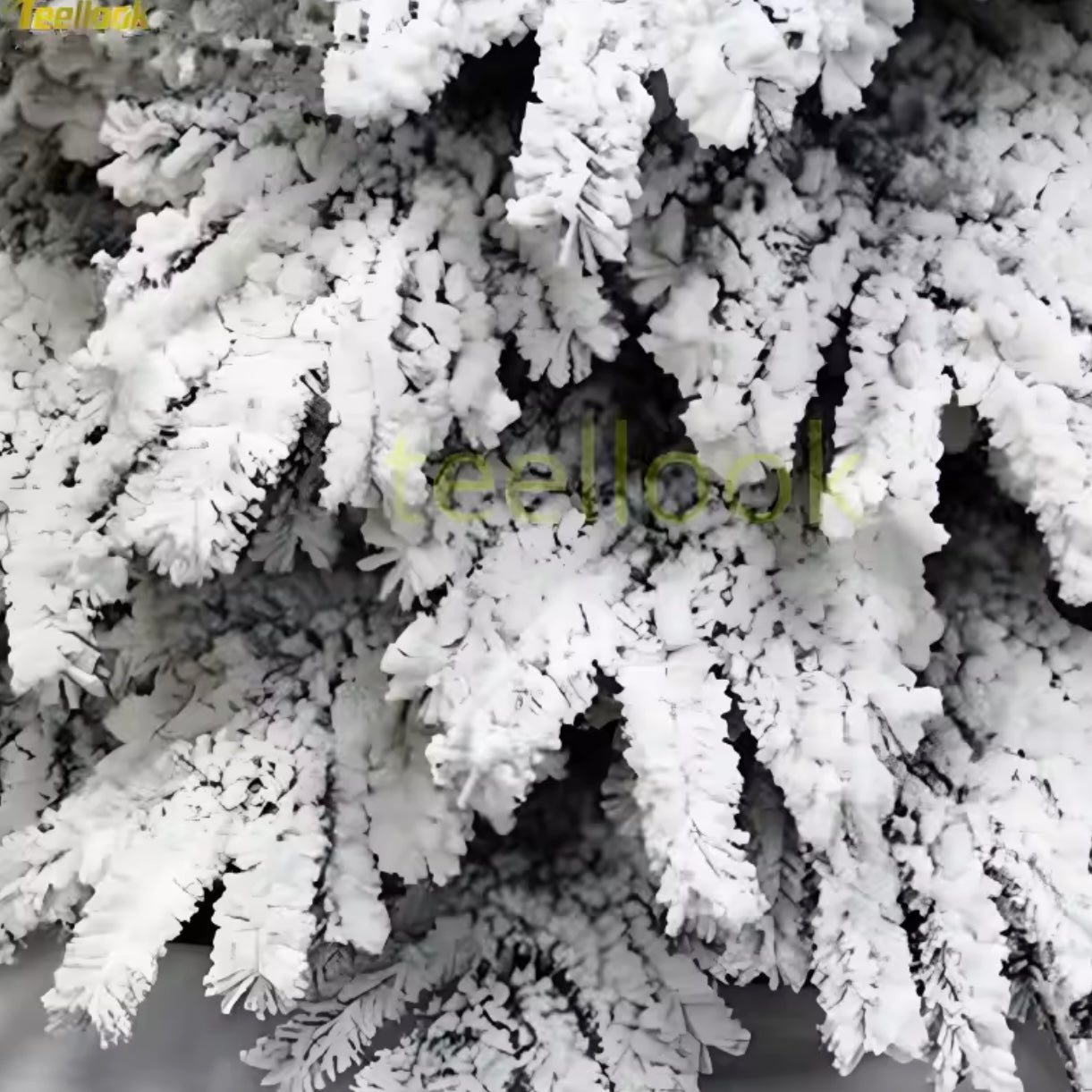 Teellook Snowflake Flocked Encrypted Christmas Tree