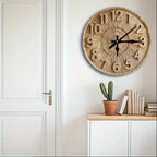 Zenora Rustic Wicker-Look Wall Clock