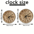 Zenora Rustic Wicker-Look Wall Clock
