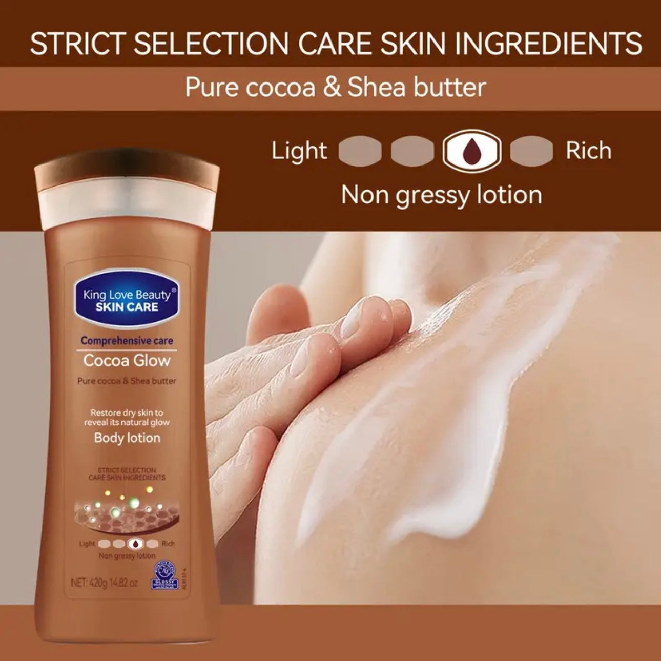 King Love Beauty Cocoa Glow Body Lotion 420g