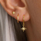 3-Piece Octagonal Star Earring Set