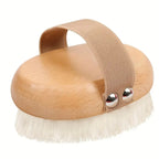 Zenora 2pcs Natural Wooden Bath Brush Set