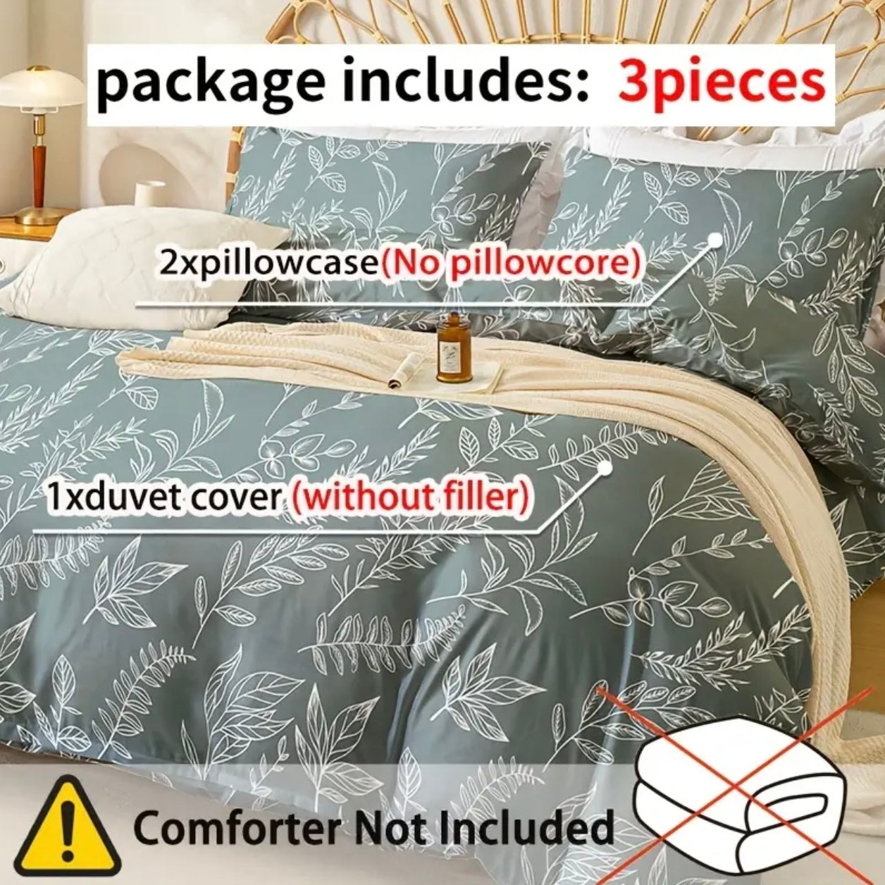 Zenora 3-Piece Chengchengge Printed Down Comforter Set