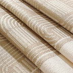 Zenora Minimalist Striped Beige Coffee Table Cover