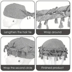 4pcs Funky Retro Tassel Headbands & Pirate Hats