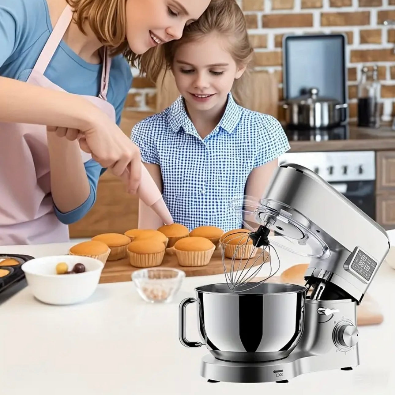 Zenora 1400W Smart Stand Mixer – 6.2L Stainless Steel Bowl