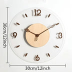 Zenora Glowtick Modern Minimalist Silent Wall Clock
