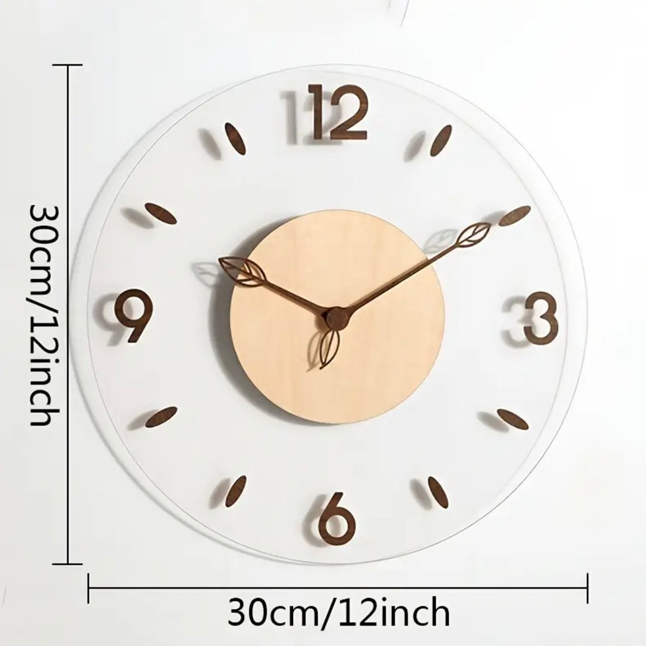 Zenora Glowtick Modern Minimalist Silent Wall Clock