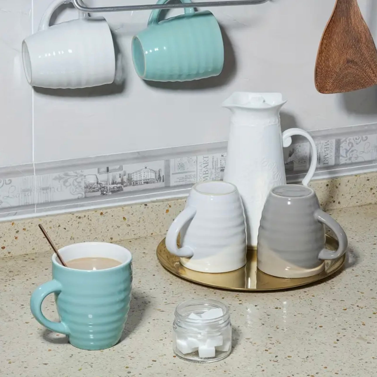 Zenora 6pcs Ceramic Coffee Mug Set