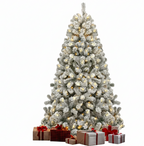 Zenora 6FT Pre-Lit Snow Flocked Christmas Tree