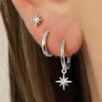 3-Piece Octagonal Star Earring Set