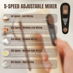 Zenora Dual-Color Rechargeable Electric Hand Mixer