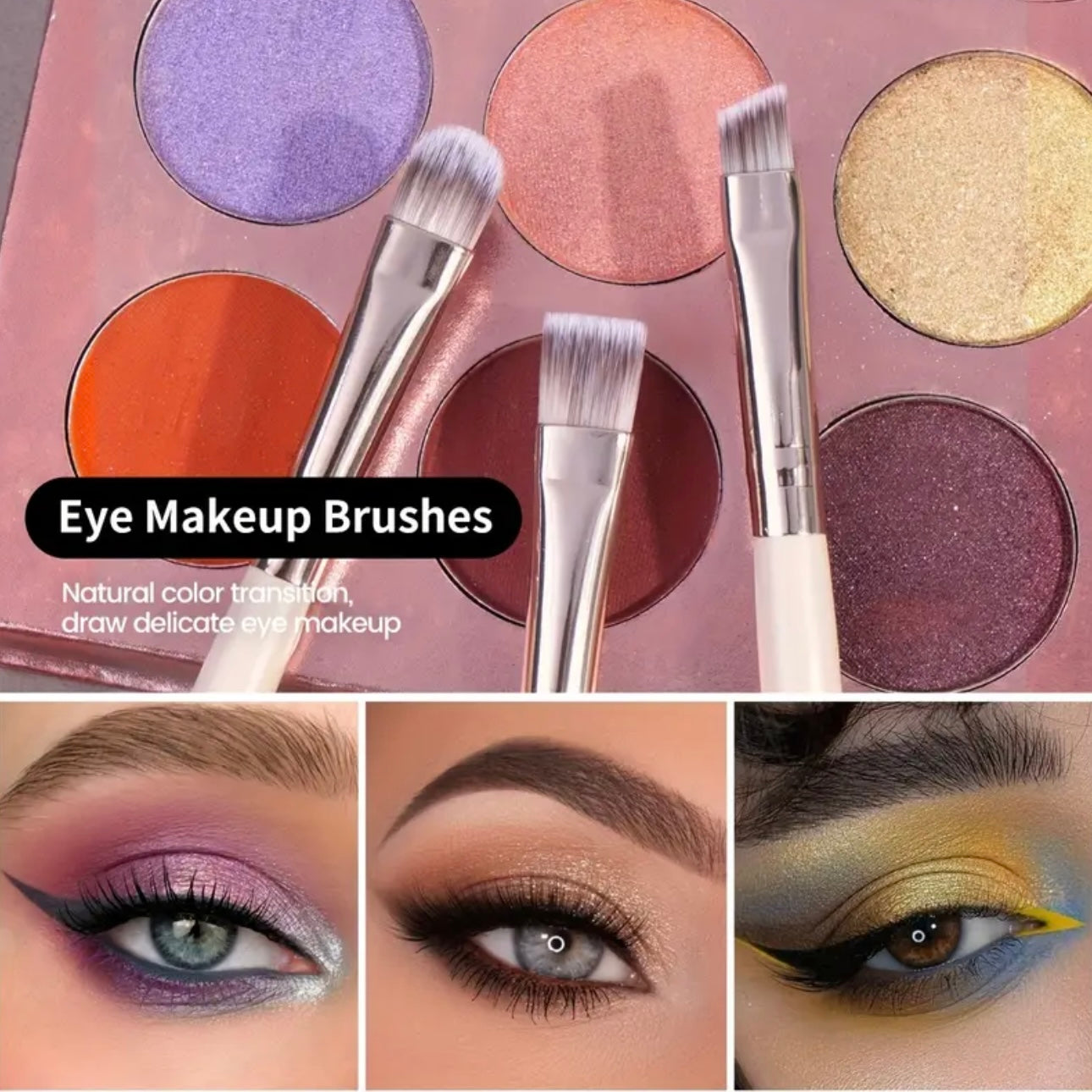 Zenora MAANGE 7pcs Makeup Brush & 12pcs Puff Set with Felt Bag