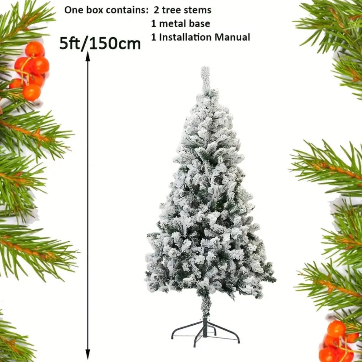 Zenora Snow-Flocked Artificial Christmas Tree