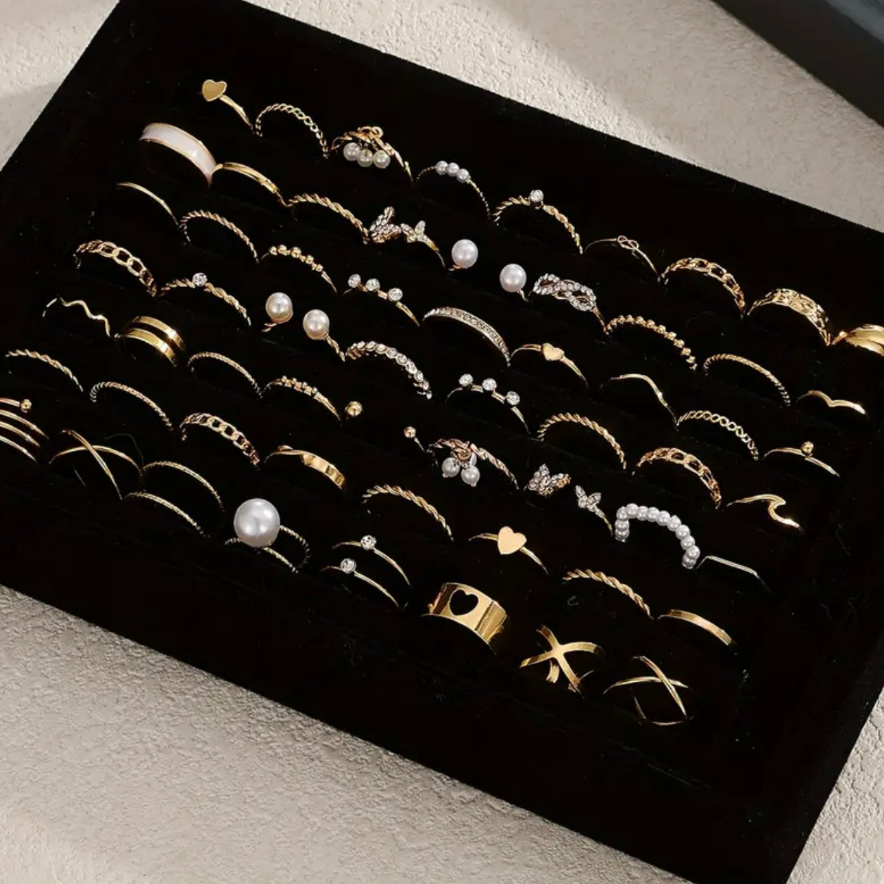 Haute Chic 62-Piece Stackable Ring Set