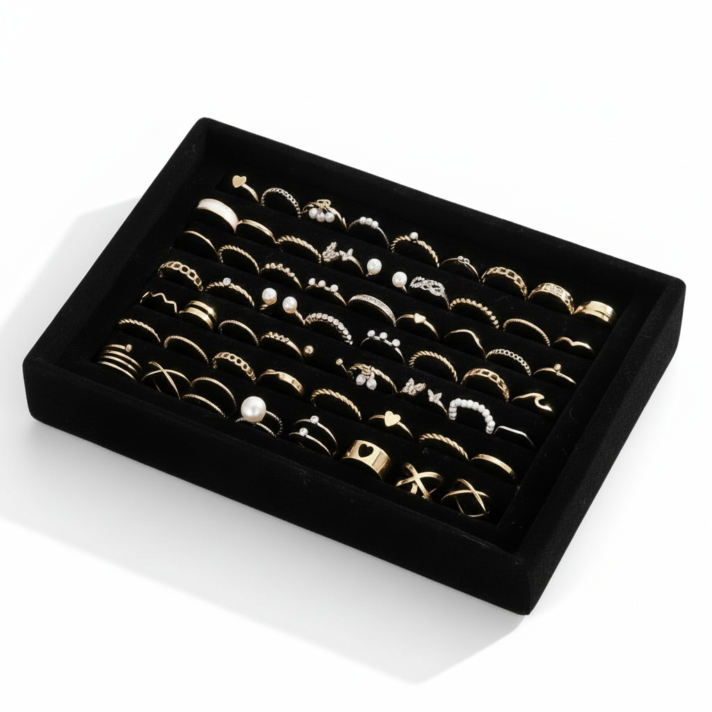 Haute Chic 62-Piece Stackable Ring Set