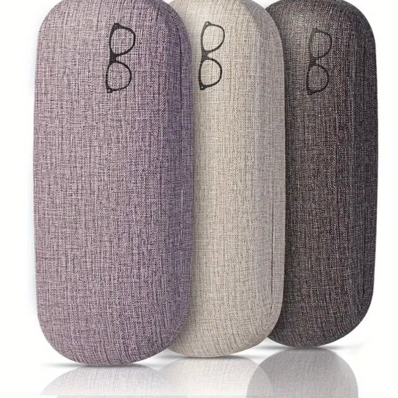 3-Pack Stylish Hard Shell Eyeglass Cases – Minimalist Multi-Color Set