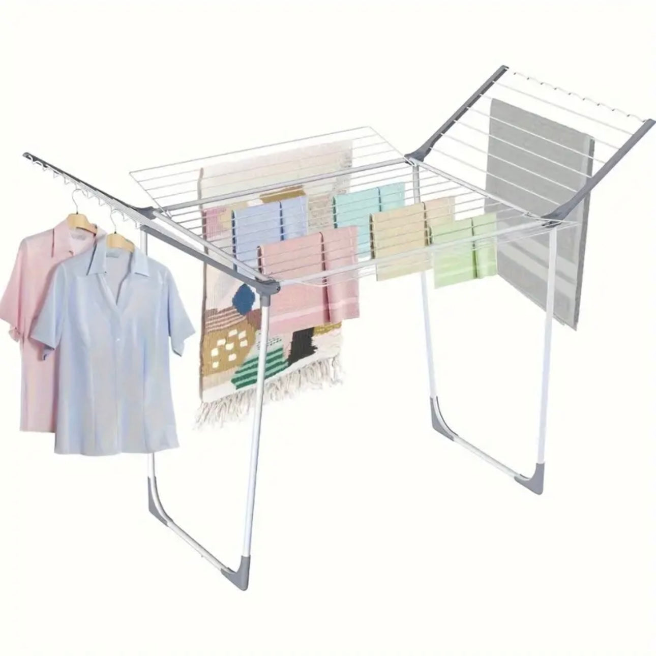 Zenora Freestanding Folding Metal Clothes Drying Rack