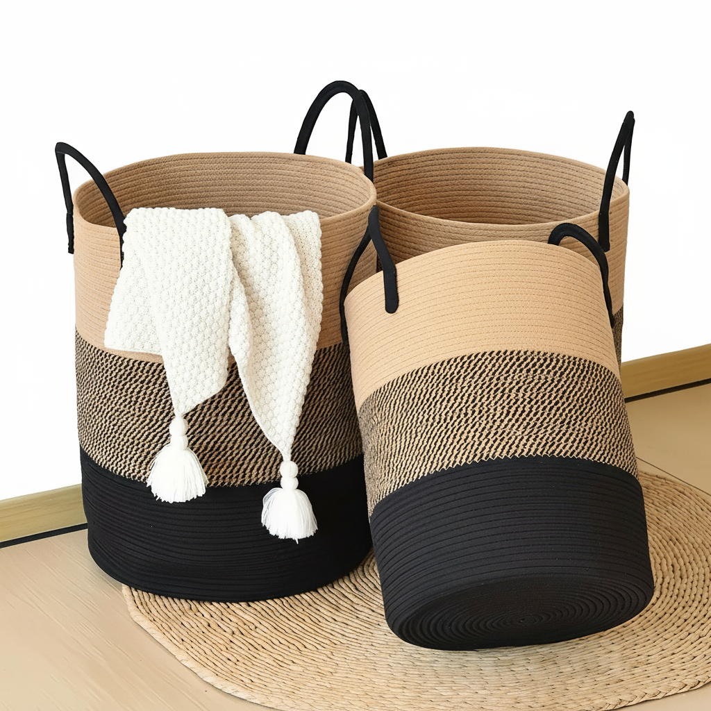 Zenora Extra-Large Scandinavian Collapsible Storage Basket