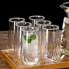 Zenora 6pcs Double-Wall Borosilicate Glass Cups