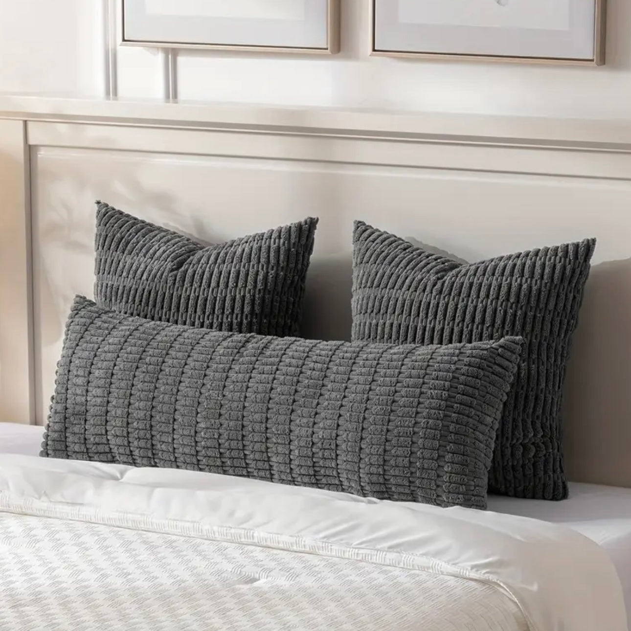 Zenora Bocwre 3pcs Corduroy Pillow Cover Set