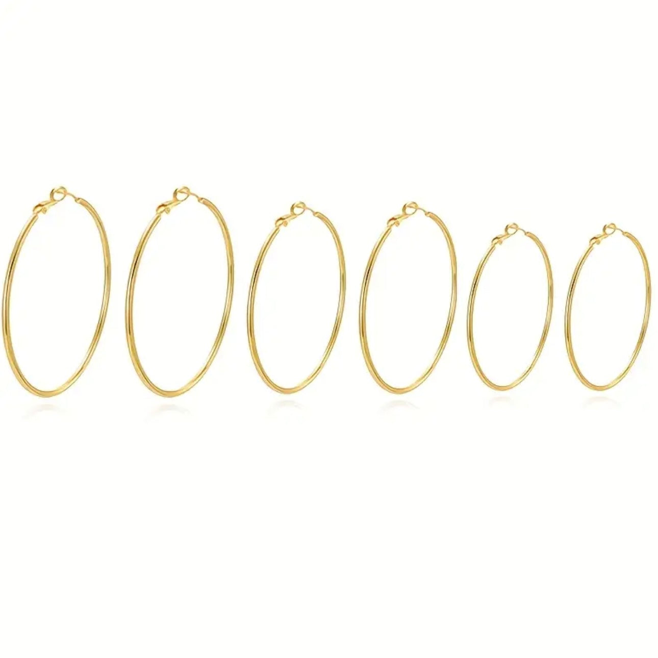 Loro 3-Pair Wide Hoop Earring Set