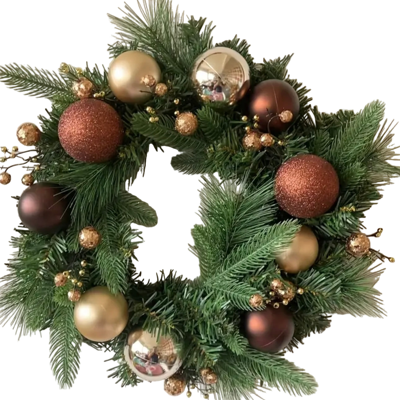Zenora Colorful Ball Flower Christmas Wreath