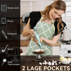 Zenora 2-Piece Heavy Duty Kitchen Chef Apron Set