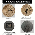 Zenora Rustic Wicker-Look Wall Clock