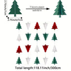 Zenora 3D Christmas Tree Paper Tassel Garland
