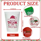 Zenora 12/20PCS Four-Letter Design Plastic Christmas Cups