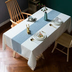 Zenora Bohemian Ruffled Rectangular Tablecloth