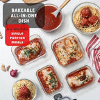 Zenora 24-Piece Glass Crisper Set (12 Bowls + 12 Lids)