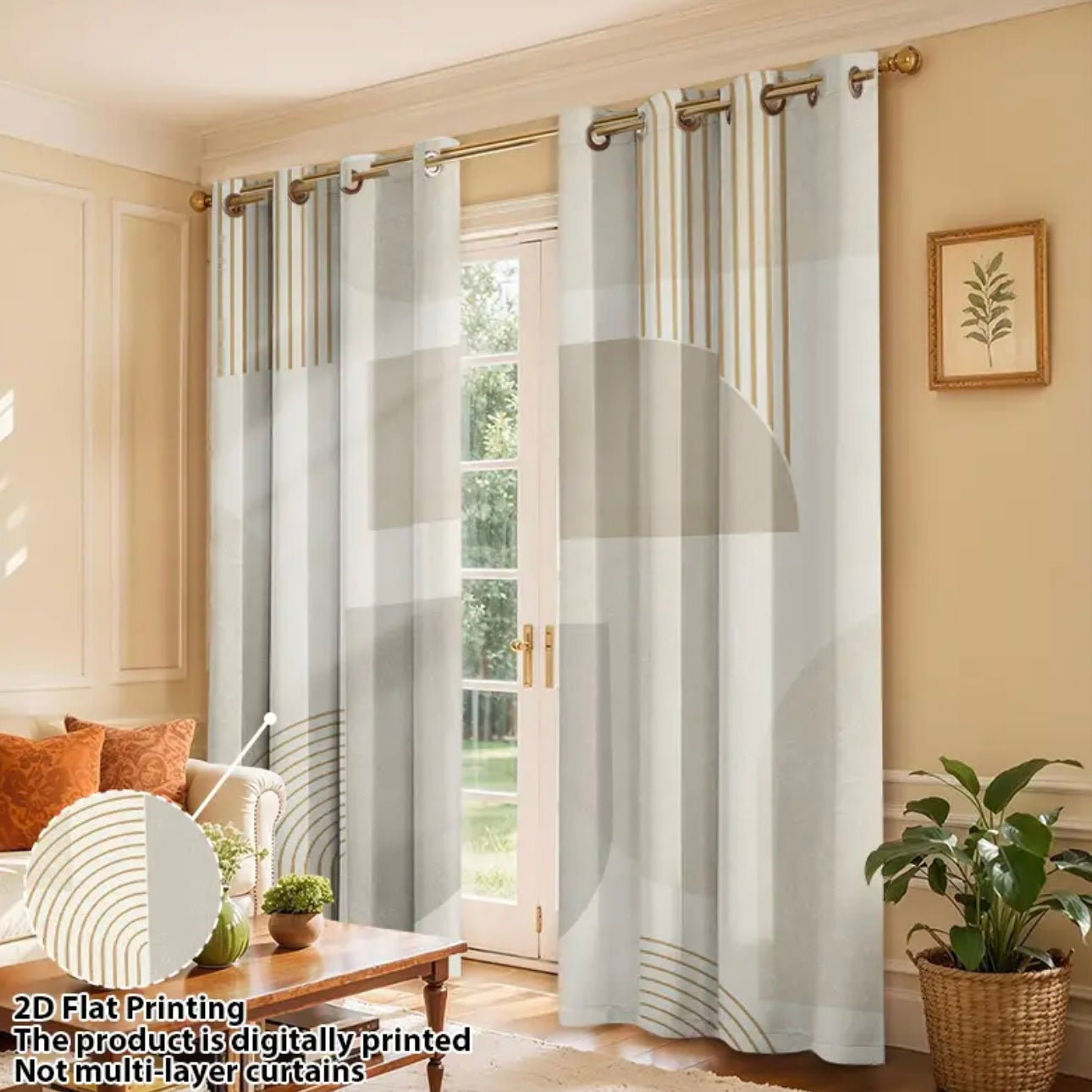 Zenora 2-Piece Modern Geometric Blackout Curtains