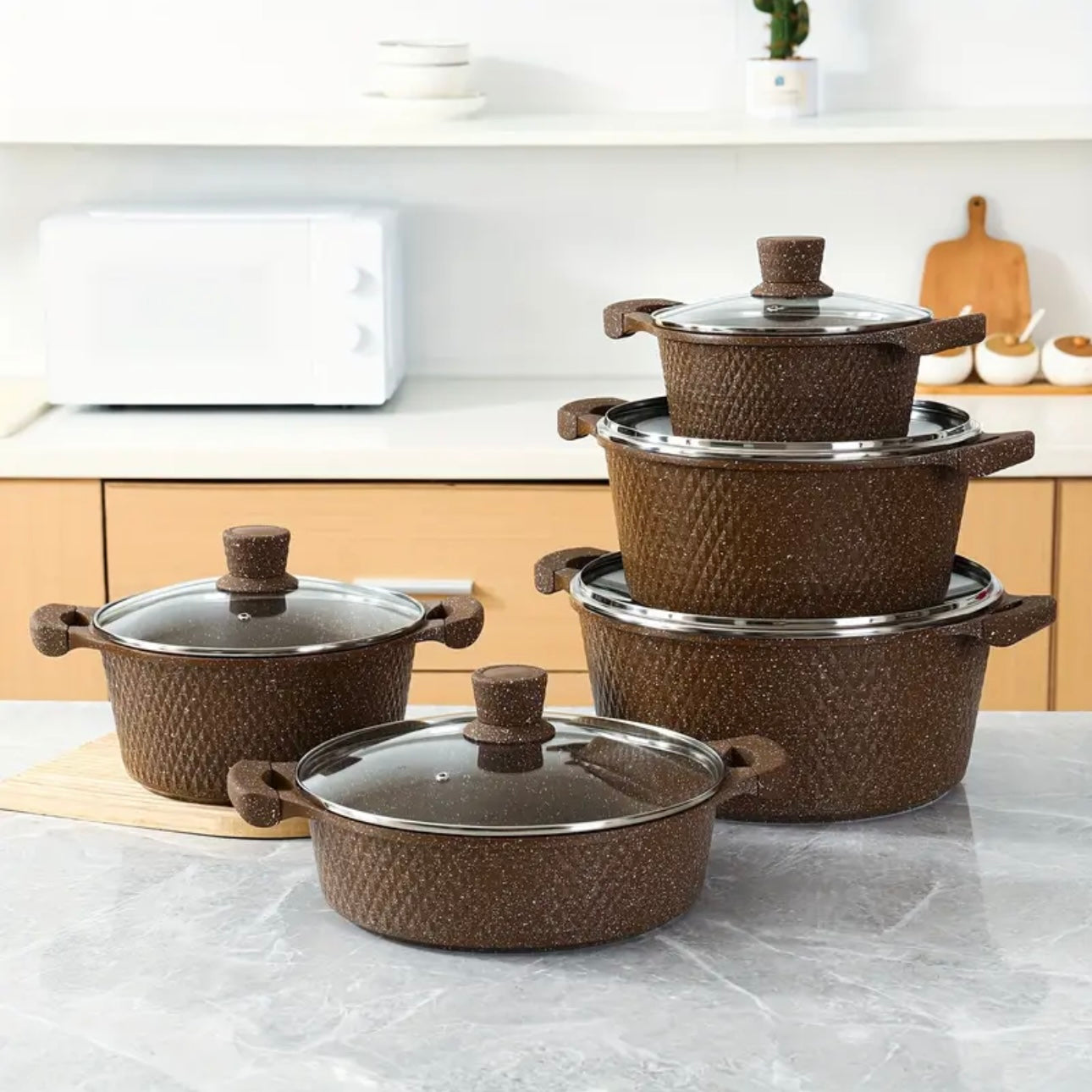 Zenora Multi-Piece Maifanstone Coating Soup Pot Set